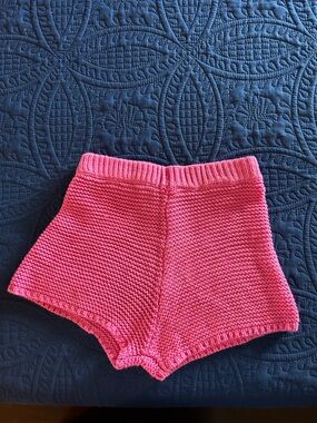 Princess Polly Bright Pink Knit High-Waist Shorts